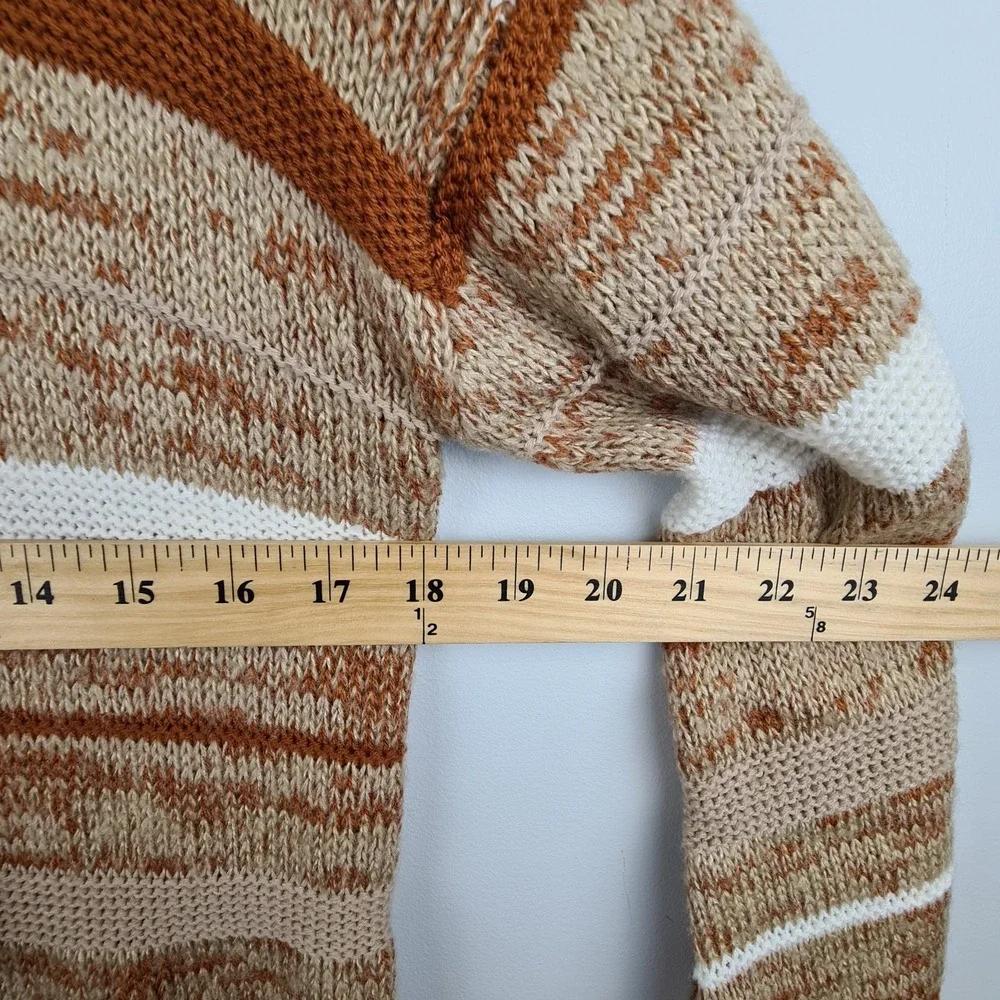 Ten Sixty Sherman Sweater‎ Dress Knit Long Bell Sleeve Crew Neck S/M Striped